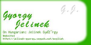 gyorgy jelinek business card